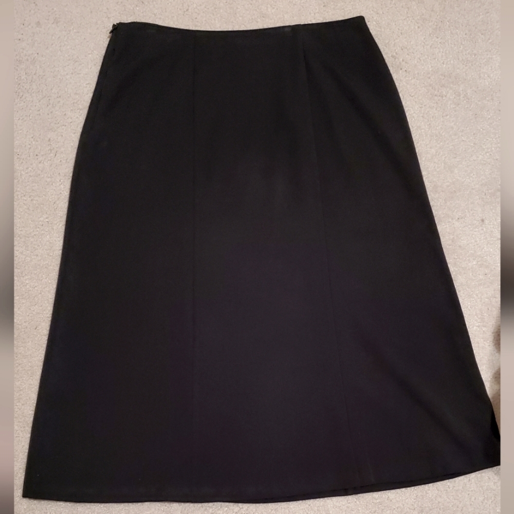 Black long gored skirt